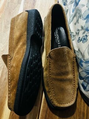 Fieramosca & Co Made in Italy Cognac Suede Driving Loafers Women’s Size 6.5 M